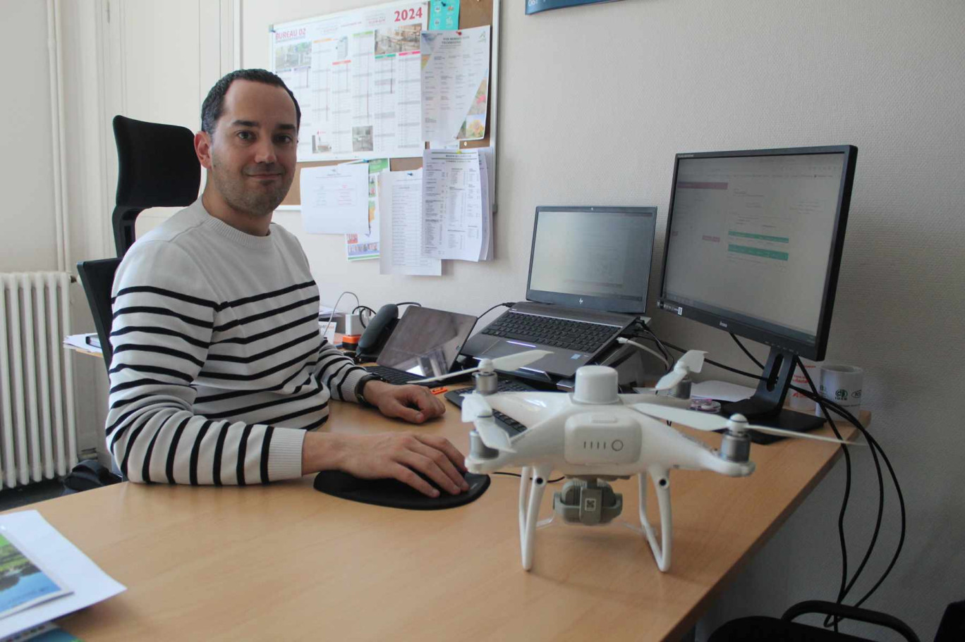 Aymeric Lepage, conseiller en agroéquipement à la Chambre d'agriculture de l'Aisne à Laon, travaille sur le sujet des nouvelles technologies.