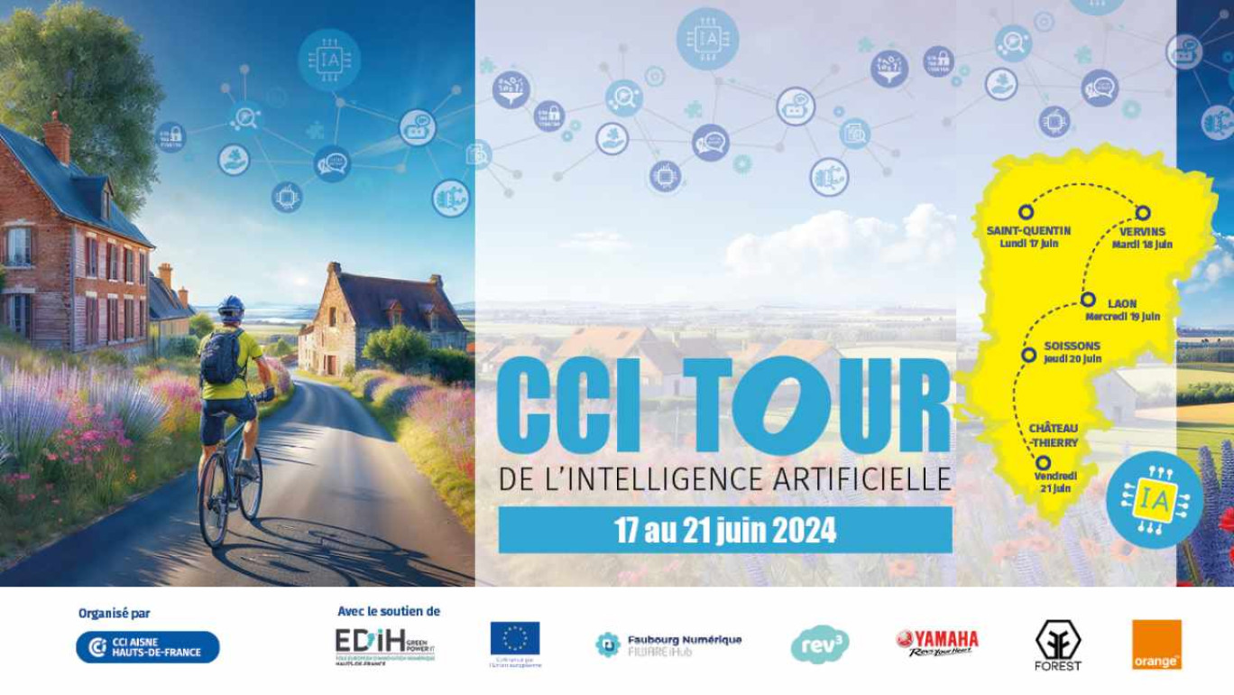 Le CCI Tour est organisé du 17 au 21 juin et va informer sur les possibilités de l'intelligence artificielle (IA). (c) CCI 02