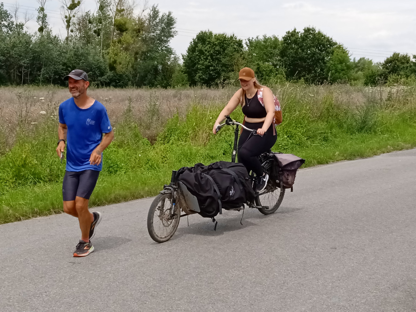 Arrivée de Benjamin Cattiau à la station d’épuration de Tergnier, la 30e étape, il lui en restait 18 !