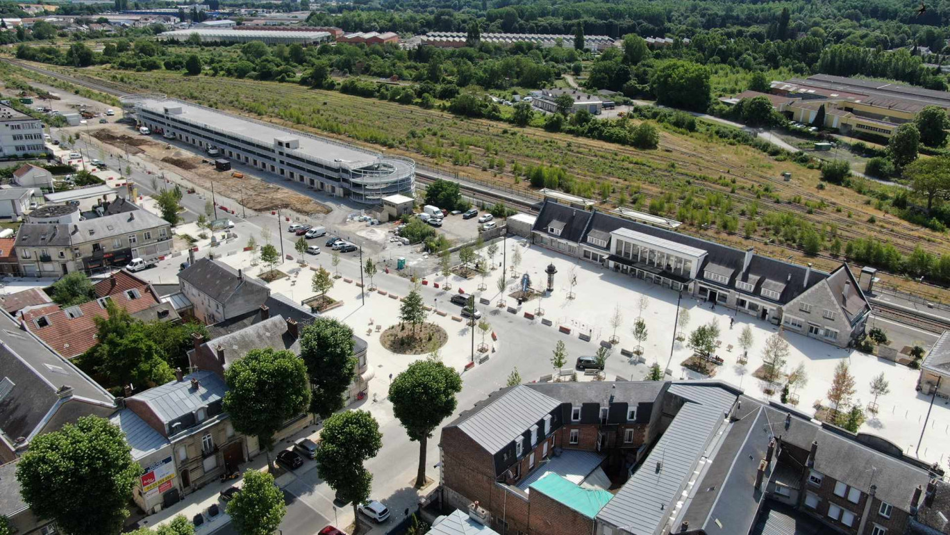 Le quartier de la gare à Soissons en pleine transformation. (c) GrandSoissons