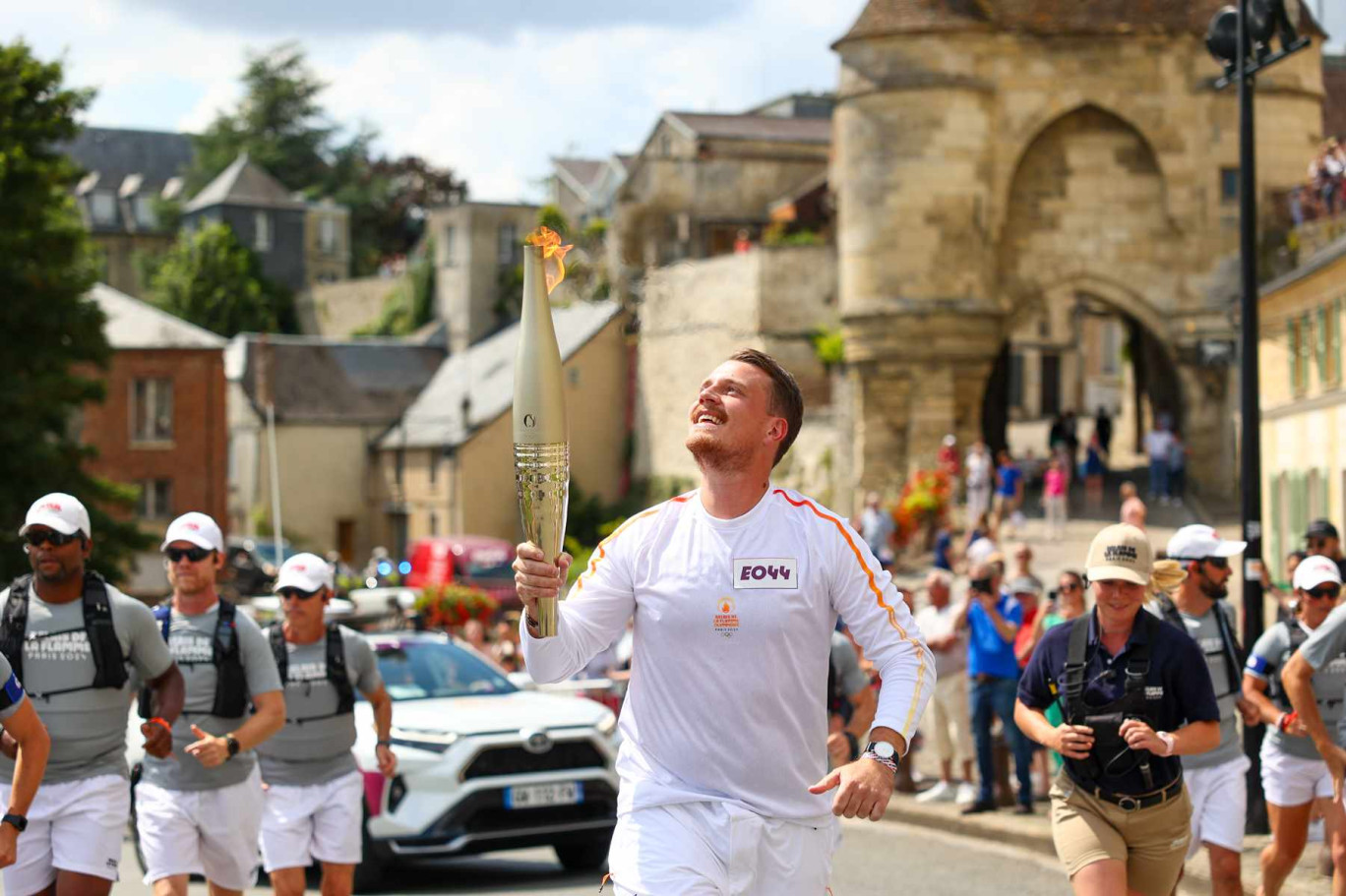 La flamme paralympique à Laon le 26 août après la flamme olympique le 17 juillet dernier. (c) Paris 2024 / André Ferreira / SIPA PRESS