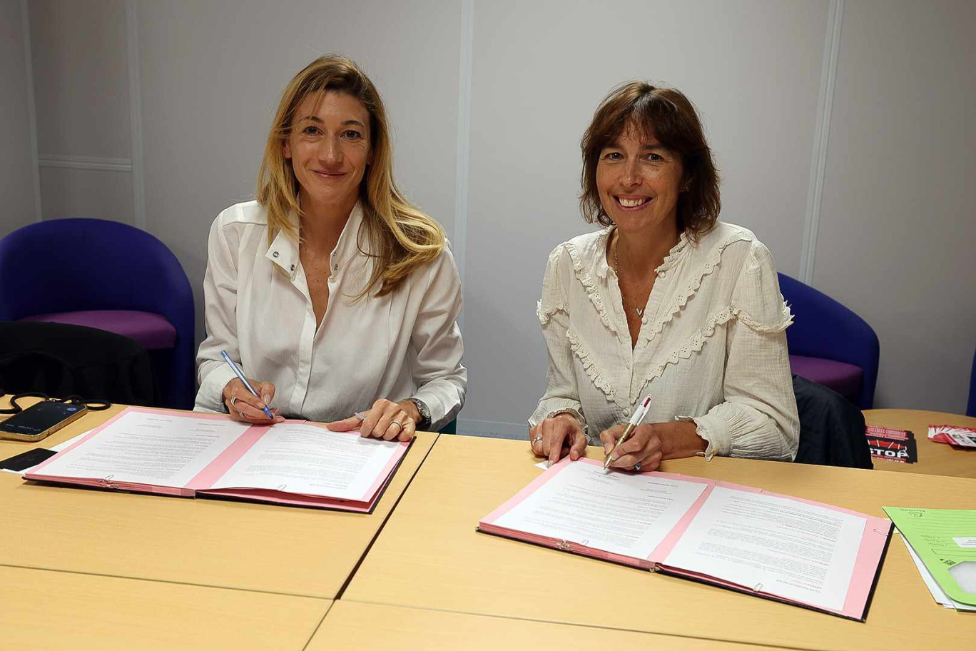 Leslie Bréau-Meniger, Présidente de Superga Beauty et Frédérique Macarez, maire de Saint-Quentin. (c) Ville de Saint-Quentin