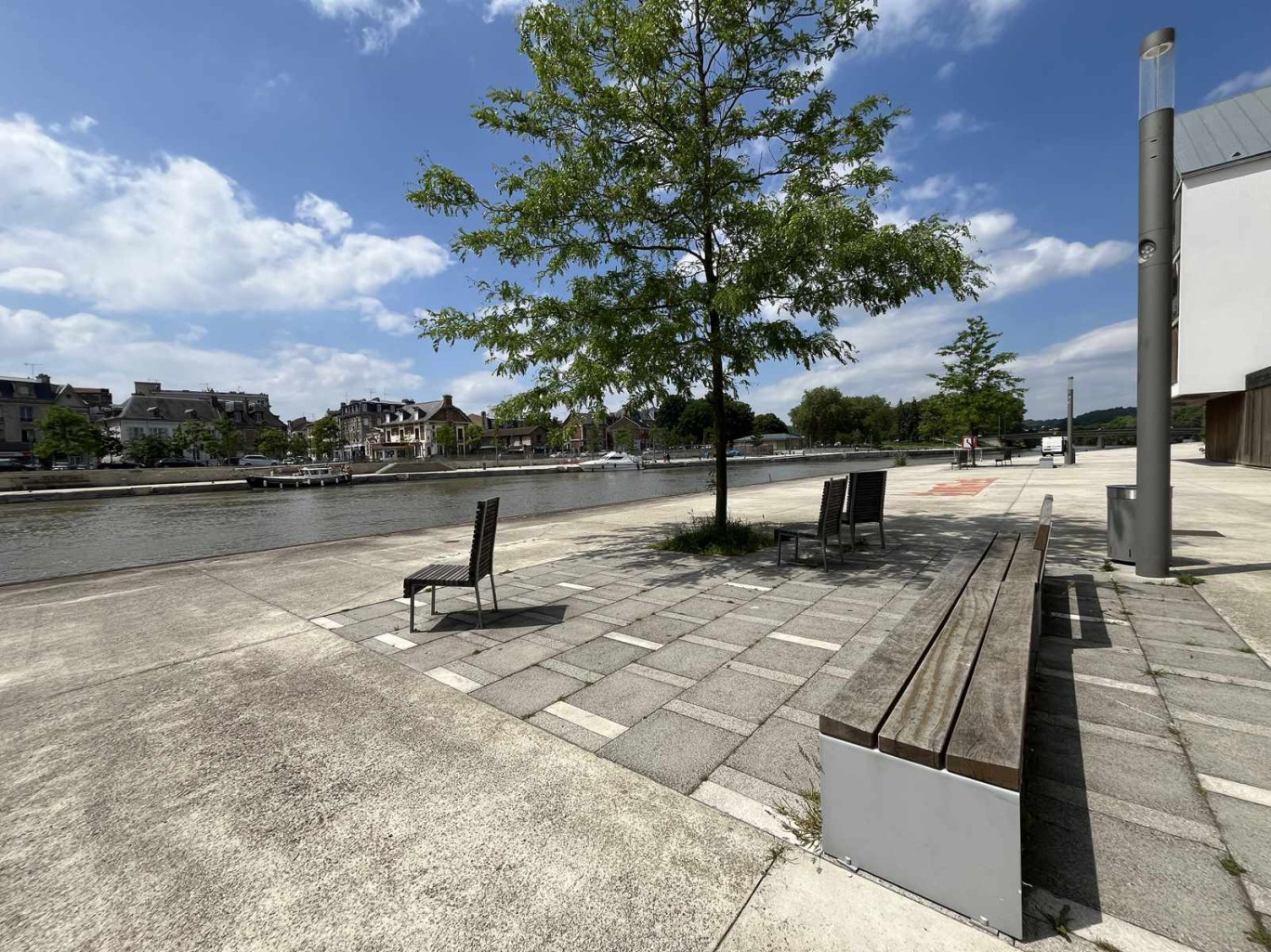 Les berges de l'Aisne à Soissons ont fait l'objet d'une restructuration. 