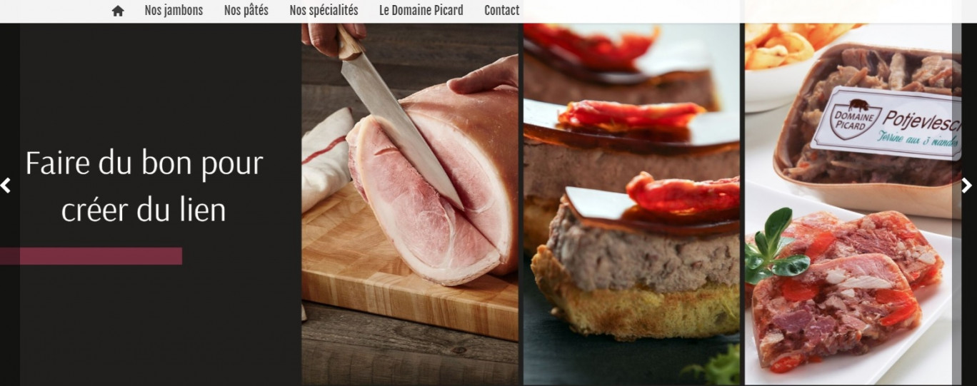 Site e-commerce pour le Domaine picard